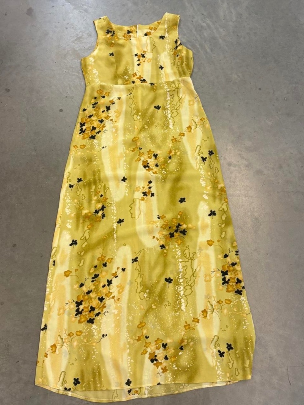 Vintage Yellow floral maxi dress